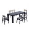Manhattan Comfort Rectangle Dining Set of 7 W/ Colbert Chairs, 70.86 in L, American Solid Ash Wood, Black and Grey 6-DT02DCCA02-GY - alternate 5